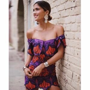 Alice McCall Ms Rose Embroidered Floral Mini Dress Size 0 with alterations